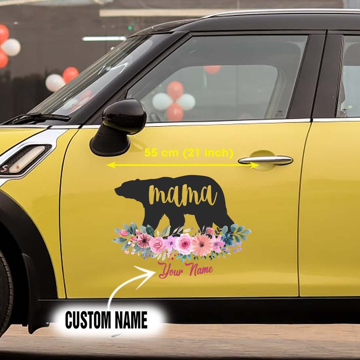 Funny Mama Bear Car Door Decals