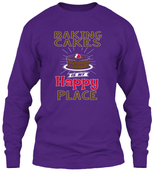 Baking Cakes Is My Happy Place Shirt - Image 4