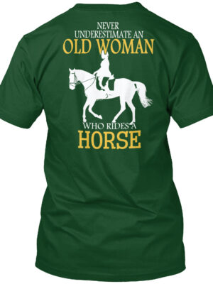 Horse Rider Old Woman Horse Shirt