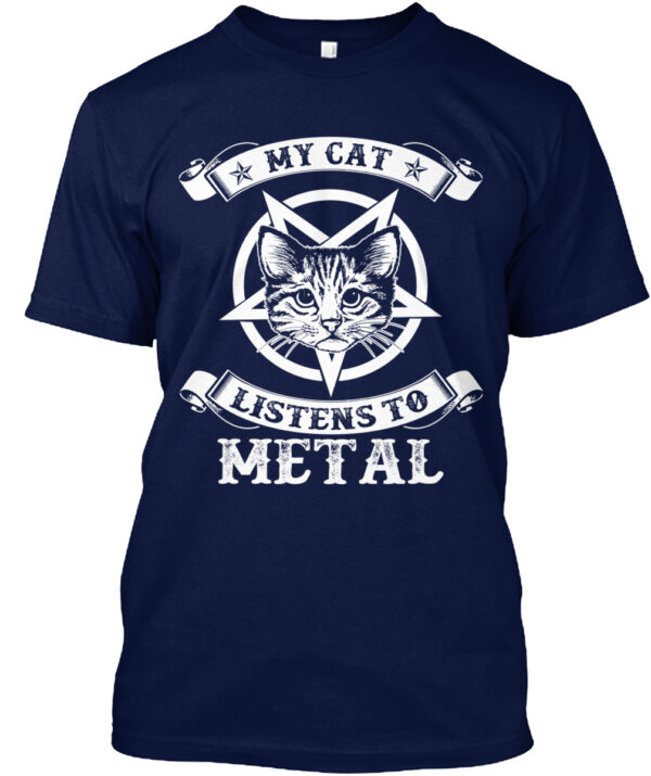 My Cat Listen To Metal Cat Shirt For Cat Lover
