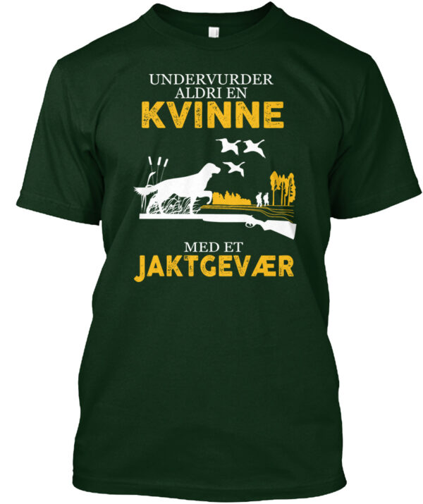 Undervurder Aldrien Kvinne Med Et Jaktgevaer Hunting Shirt